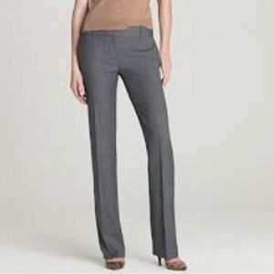 J.Crew city fit grey straight leg low rise dress wool pants 2